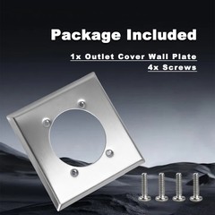 Single Hole 2 Gang Receptacle Wall Plate Ø2.48″ for 14-50R Hubbell HBL9450A