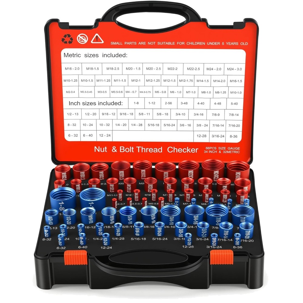 Compact Thread Checker Set – 66 Pcs Standard & Metric