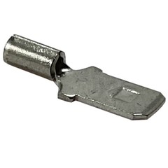 (100) Non Insulated 22-18 AWG Male Quick Disconnect .250 Wire Terminal Connector