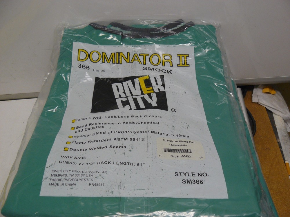 NEW RIVER CITY SM368 SMOCK UNIVERSAL SIZE CHEST 27 1/2″ BACK LENGTH 51″ GREEN