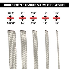 EMI RFI ESD Shielding Wire Sheathing Cable Sleeve Metal Mesh 5’&20′ Length Lot