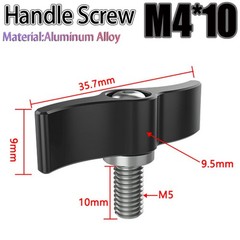 1/4 Clamping Thumb Screw Tee Wing Knob Head Hand Grip Bolts Aluminum M4 M5 M6 M8