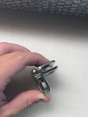 4 Pc Hinge Glass Connector Chrome 3/16” Tempered Glass Shelf