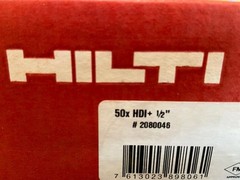 Hilti HDI+ / HDI FLUSH ANCHOR Drop-in anchor 1/2″ # 2080046 Box of 300 *NIB*