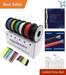 18 AWG Silicone Hook Up Wire Kit 25ft Each 6 Colors Flexible Tinned Copper