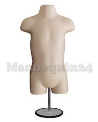 Flesh Kids’ Mannequin Torsos -Set Child Toddler Dress Forms +2 Hangers & 1 Stand