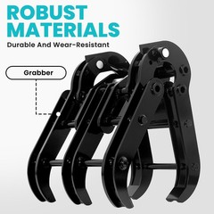 90mm/3.54in Mini Excavator Grabber Attachment Excavator Accessories Grab 1-2 Ton