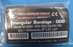 NORTH AMERICAN RESCUE TRIANGULAR BANDAGES X3 NEW OLD STOCK FREE SHIPPING