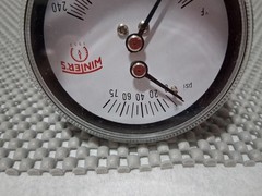NOS Tridicator Gauge 30 – 240 F 0-75 psi 1/4″ NPT w/ Extension 3″ Dial