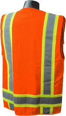 SV6OXL Two Tone Surveyor Class 2 Safety Vest, X-Large, Orange