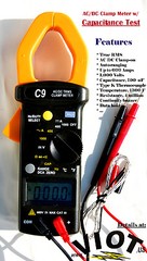TRMS AC DC Clamp Meter Ammeter Digital Multimeter+Capacitor Tester HVAC Tool New
