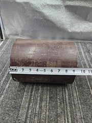 Cylindrical Metal Hollow Sleeve 9-1/4-Inch OAL x 7-1/2-Inch Outer Diameter