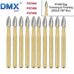 Dental Tungsten Carbide Bur Trimming and Finishing Egg Football FG7404/7406/7408