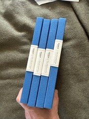 4 – Shinola Detroit Ruled Hard Linen Journals – Blue – Unused – Advert Logo
