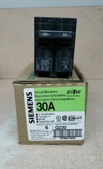 1) New! SIEMENS Q230 CIRCUIT BREAKER 30AMP, 2 POLE, 120/240V