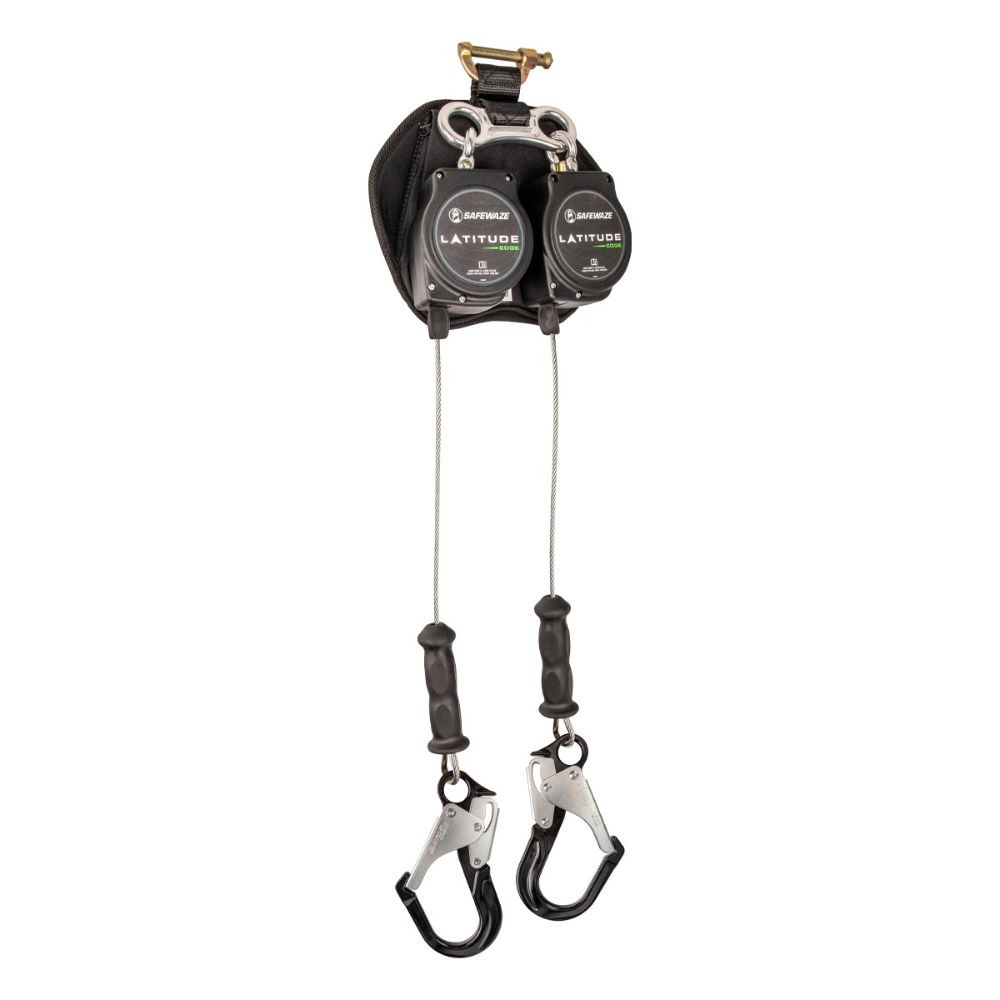 SafeWaze SW8008-11LE-RBHALUDL Latitude Edge 11ft Dual Cable SRL Alu Rebar