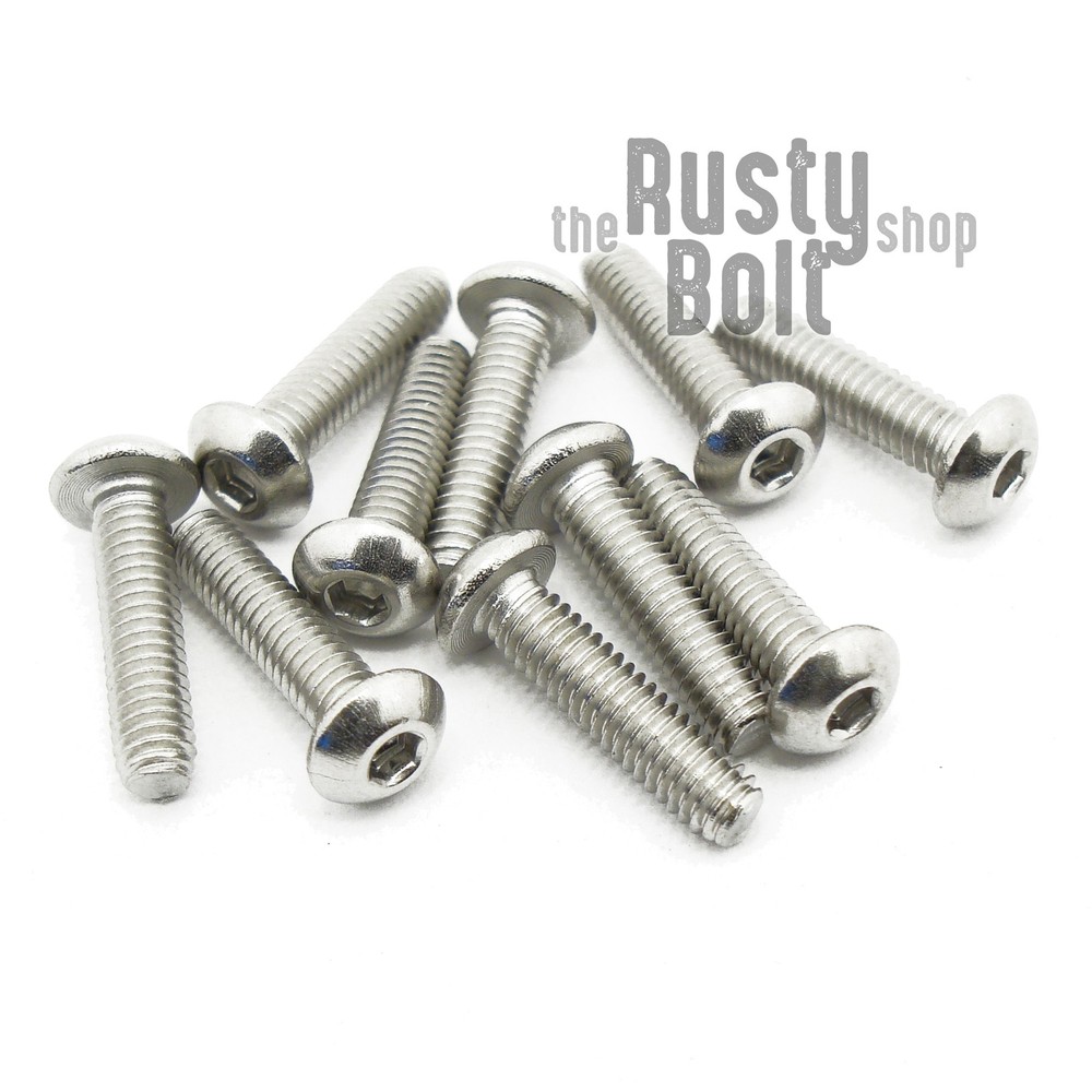 M2.5 x 10mm, Socket Button Head Screws, A2 304 18-8 Stainless Steel