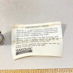 Sandvik Coromant Collet A393.09-C6 0313 5/16″ Flexi-Grip