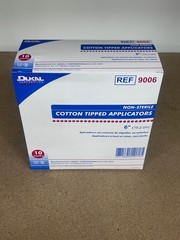 Dukal Cotton Tipped Applicators 6″ Non-Sterile 1000 Per Box Medical Swab