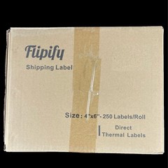 4 Rolls 4×6 Direct Thermal Shipping Labels – 250 per roll – 1000 labels