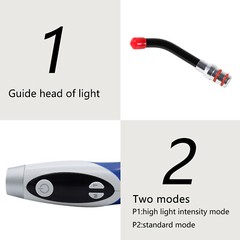 Dental Wireless Cordless LED Cure Curing Light Lamp 1800mw 5SEC Resin Cure Tool