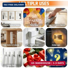 Heavy Duty Double Sided Tape Clear 10ft Removable No Residue Mounting Tape