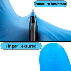 2000 Pcs, Blue Nitrile Powder-Free Disposable Gloves Small 3 MIL Finger-Textured