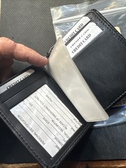 Strong Leather Co. Deluxe Single ID Badge Wallet. With Card Holders Shape # 010