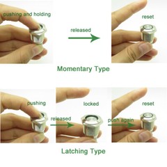Waterproof Metal Push Button Switch LED Ring Halo Light 16mm 12V 24V +Connector