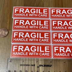12pcs FRAGILE HANDLE WITH CARE 1″x3″ FRAGILE Stickers Packaging Safety Mailing