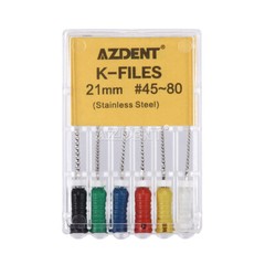 AZDENT Dental Endo Root Canal File K-FILES Stainless Steel Hand Use 21/25 mm