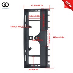 Pallet Fork Frame W Receiver Hitch & Spear Sleeves Skid Steer 4000lb Heavy-Duty