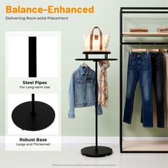 Round Clothing Rack, Clothing Display Rack, Floor-standing Garment Hanging Rack