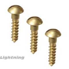 #12 x 1-1/2″ Solid Brass Wood Screw Slotted Round Head Qty 250