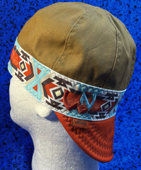 NWOT Welding Nation men’s 8-panel tan cotton duck canvas fitted cap 7 1/8 (23″)