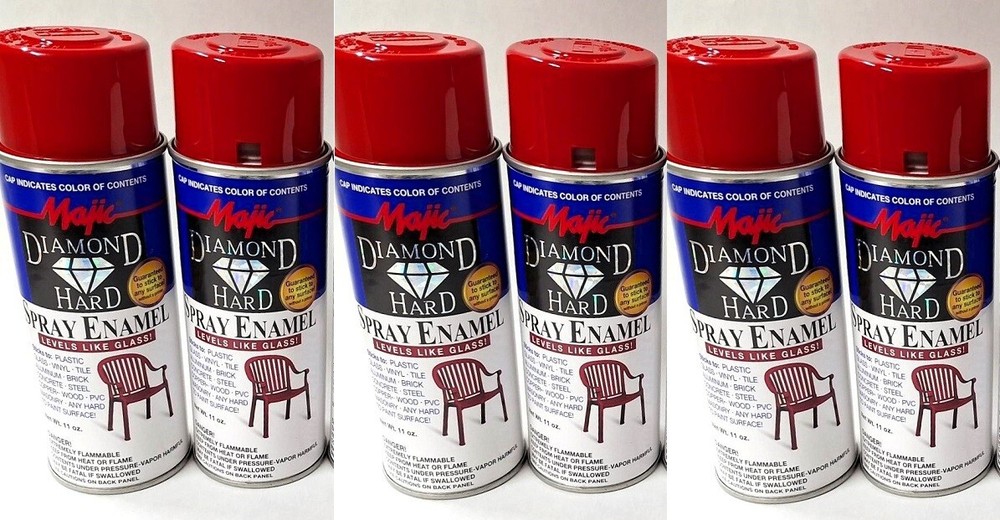 6 Cans Diamond Hard Red Lawn Mower Spray Paint for Snapper Craftsman Scag & More