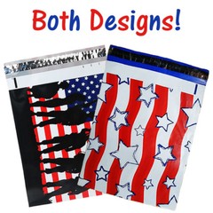 10×13″ Military Soldier Patriotic Flag Poly Mailers, Flat Shipping Envelope Bags