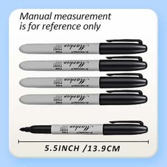 100 Pack Black Permanent Markers Bulk – Fine Point Permanent Marker Quick Drying