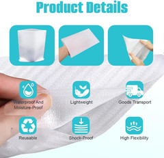 100PCS 4 x 6 Inch Foam Pouches Foam Wrap Cushion Pouches Foam Wrap Sheets Packin