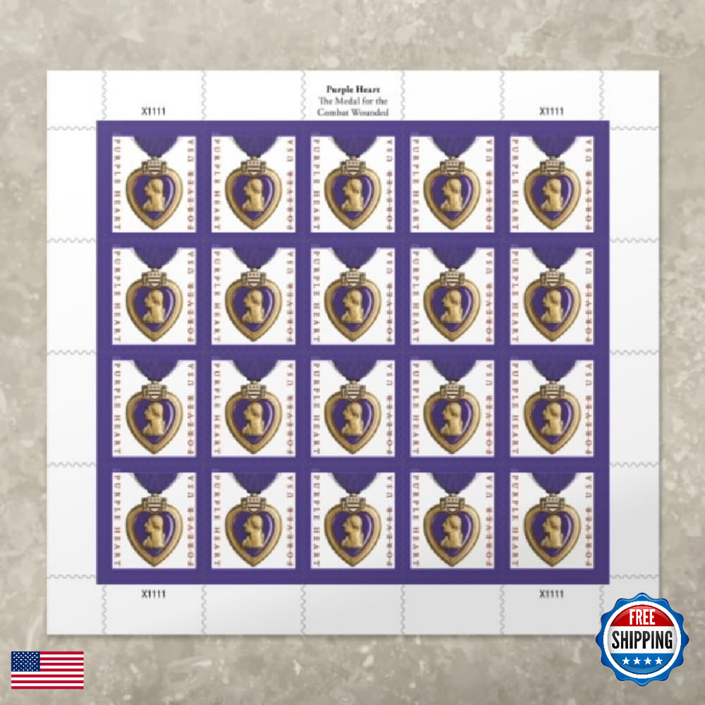 United States Postal Service Purple Heart Medal 2019 2 Sheets Of 20 Patriotic