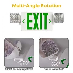 4Pcs-Pack LED EXIT Sign Light Combo with 3hrs Emergency back up