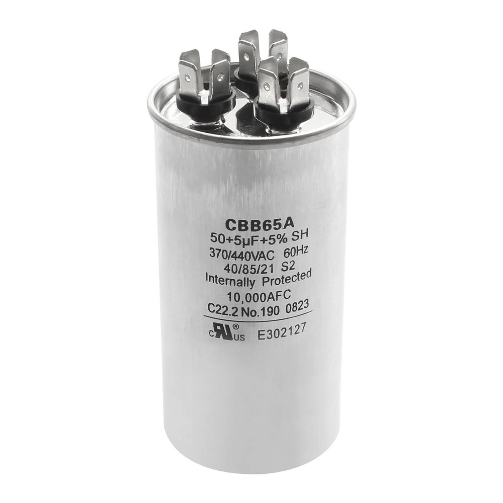2025 Upgrade 3100248.487 CBB65A Capacitor – 50 + 5uF 370/440VAC 60Hz…