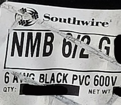 Southwire 6/2C w/ground Romex SIMpull Residential Building Wire Cable NM-B/10ft