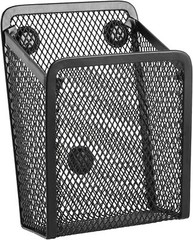 Magnetic Pencil Holder,Mesh Stainless Steel Pen 1 Basket, 1 Pack Black
