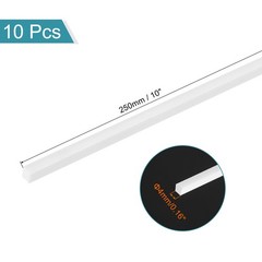 10Pcs ABS Plastic Rod Square Solid Bar 3/16″ x 10″ White Smooth Plastic Tube Rod