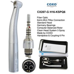 COXO Dental Fiber Optic High Speed Handpiece CX207-G KAVO NSK Coupler 4 6 Hole