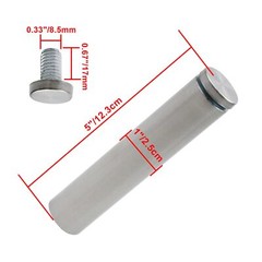 Glass Standoff Bolts 1″ Dia Advertising Screw Nails 5-inch/12.3cm Length Wall…