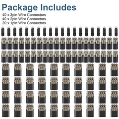 100PCS 1/2/3 Pin Plug-In Quick Wire Connectors Kit Reusable Clamp Terminal Block