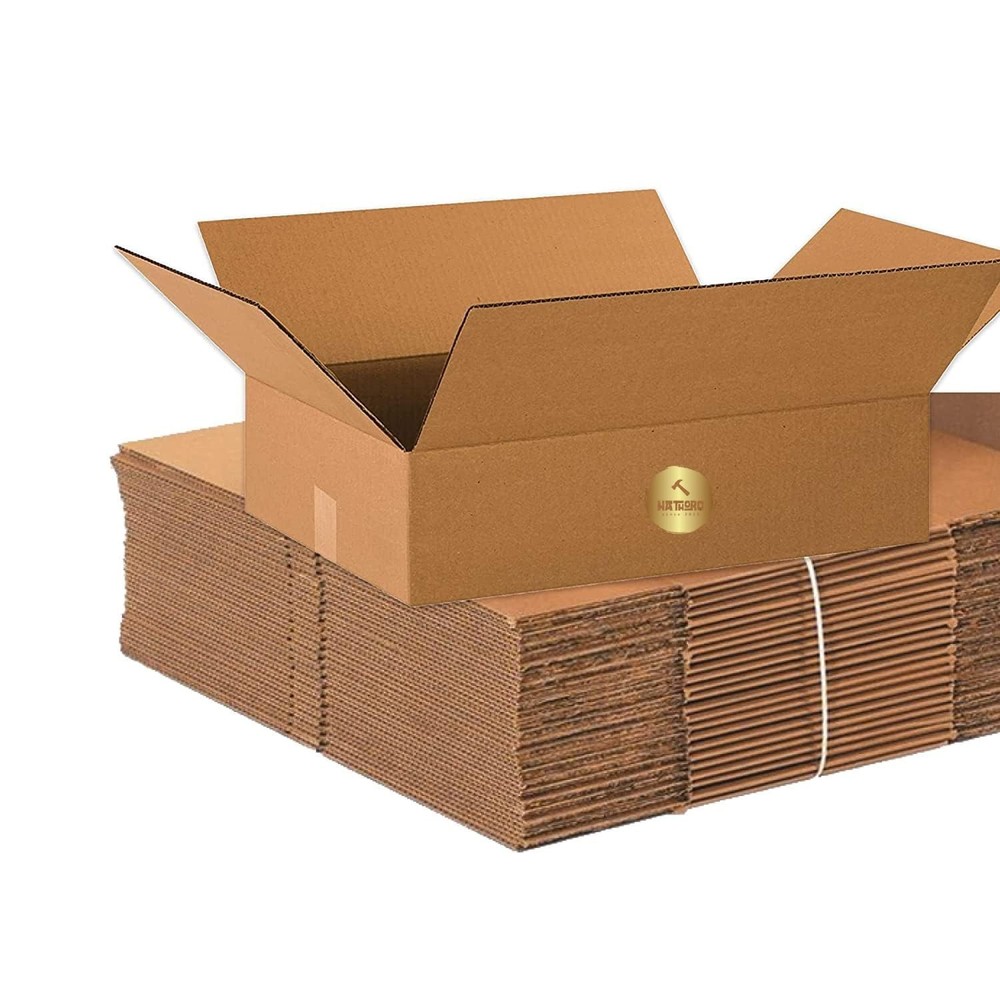 Flat Corrugated Cardboard Shipping Boxes 20″L x 20″W x 4″H | 20x20x4, Kraft