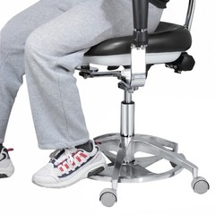 Imported PU Leather Dental 360° Mobile Dynamic Adjustable Chair with Armrest USA